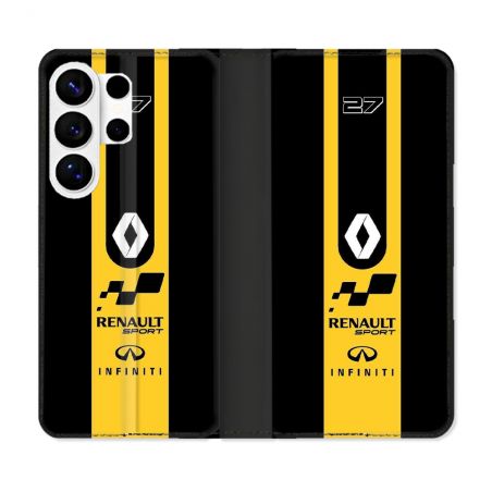 Housse cuir portefeuille Pour Samsung Galaxy S26 Ultra Renault