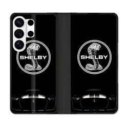 Housse cuir portefeuille Pour Samsung Galaxy S26 Ultra Shelby