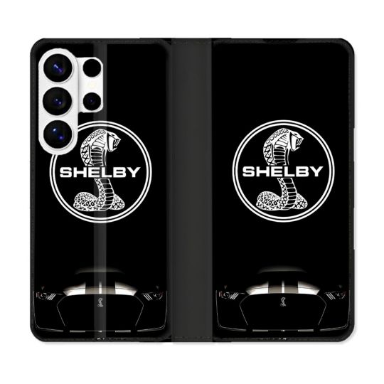 Housse cuir portefeuille Pour Samsung Galaxy S26 Ultra Shelby