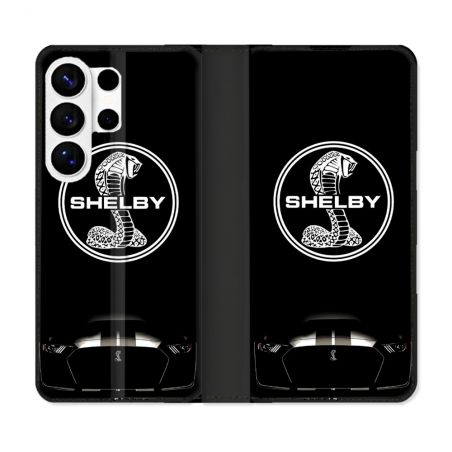 Housse cuir portefeuille Pour Samsung Galaxy S26 Ultra Shelby