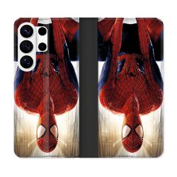 Housse cuir portefeuille Pour Samsung Galaxy S26 Ultra Spiderman Invers