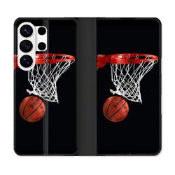 Housse cuir portefeuille Pour Samsung Galaxy S26 Ultra Sport Basket Panier