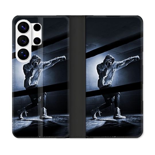 Housse cuir portefeuille Pour Samsung Galaxy S26 Ultra Sport Boxe Poing