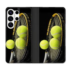 Housse cuir portefeuille Pour Samsung Galaxy S26 Ultra Sport Tennis Balls
