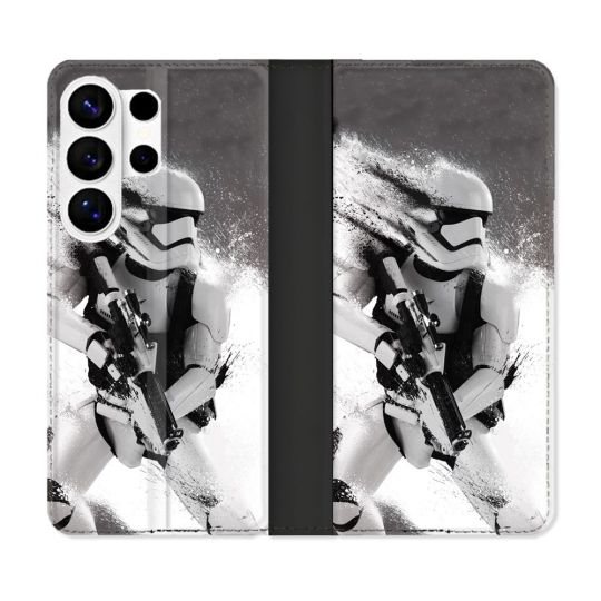 Housse cuir portefeuille Pour Samsung Galaxy S26 Ultra Star Wars - Trooper