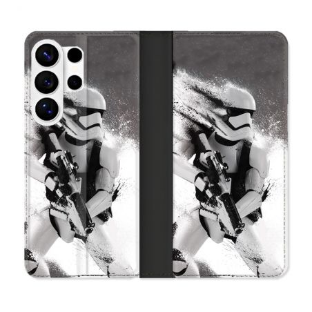 Housse cuir portefeuille Pour Samsung Galaxy S26 Ultra Star Wars - Trooper