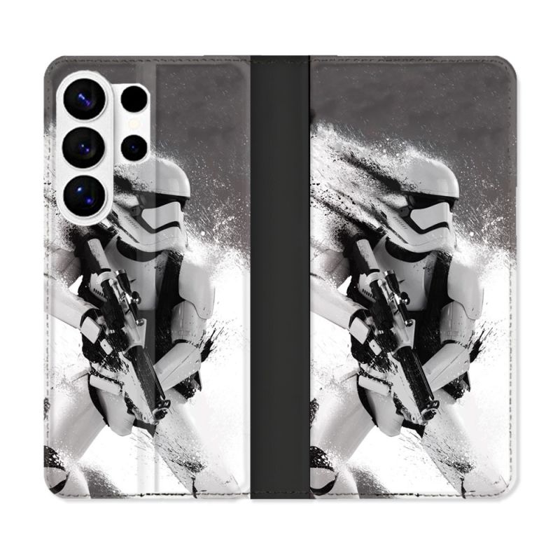 Housse cuir portefeuille Pour Samsung Galaxy S26 Ultra Star Wars - Trooper