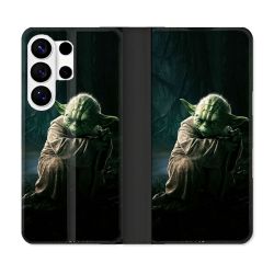 Housse cuir portefeuille Pour Samsung Galaxy S26 Ultra Star Wars - Yoda sombre