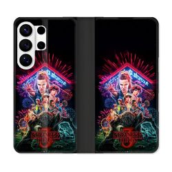 Housse cuir portefeuille Pour Samsung Galaxy S26 Ultra Stranger Things Affiche 3