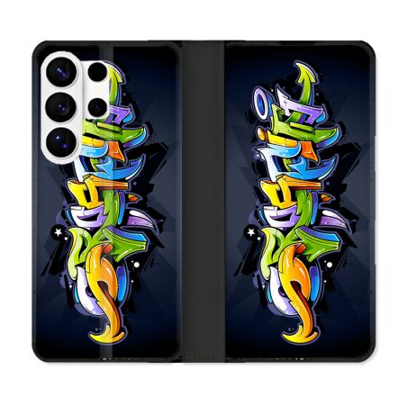 Housse cuir portefeuille Pour Samsung Galaxy S26 Ultra Street Art Graffiti