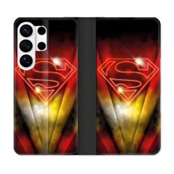 Housse cuir portefeuille Pour Samsung Galaxy S26 Ultra Superman Logo