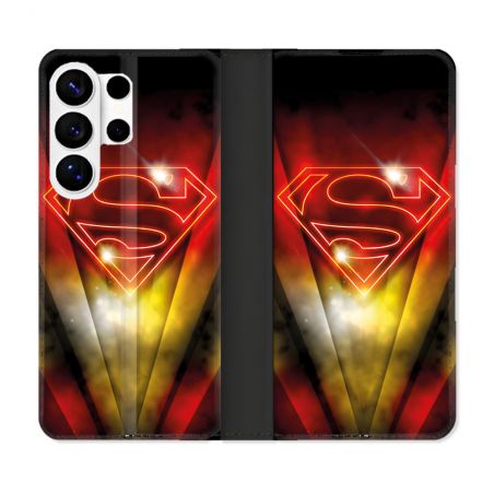 Housse cuir portefeuille Pour Samsung Galaxy S26 Ultra Superman Logo