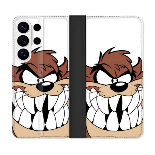 Housse cuir portefeuille Pour Samsung Galaxy S26 Ultra Taz