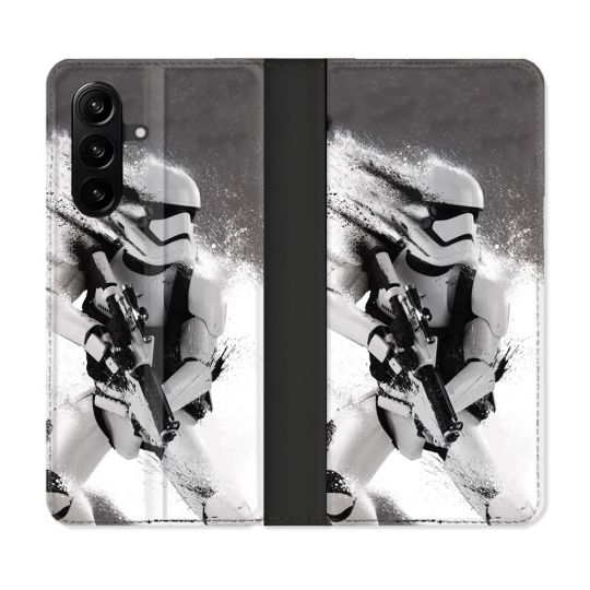 Housse Cuir Portefeuille Pour Samsung Galaxy A57 5G Star Wars - Trooper