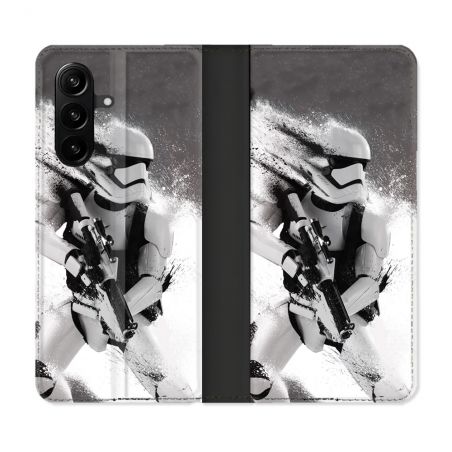 Housse Cuir Portefeuille Pour Samsung Galaxy A57 5G Star Wars - Trooper