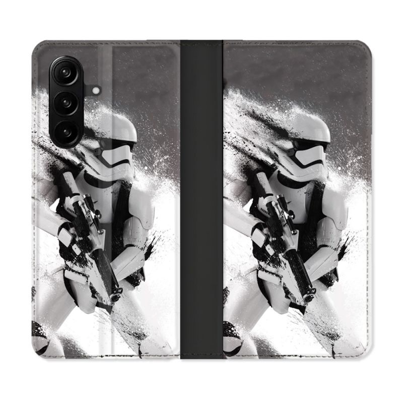 Housse Cuir Portefeuille Pour Samsung Galaxy A57 5G Star Wars - Trooper