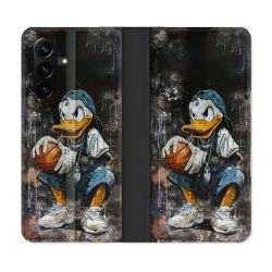 Housse Cuir Portefeuille Pour Samsung Galaxy A57 5G Street Art Donald Duck