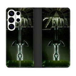 Housse cuir portefeuille Pour Samsung Galaxy S26 Ultra Zelda