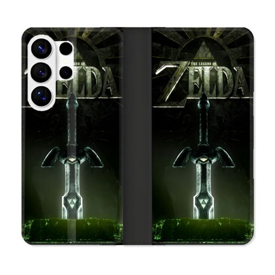 Housse cuir portefeuille Pour Samsung Galaxy S26 Ultra Zelda