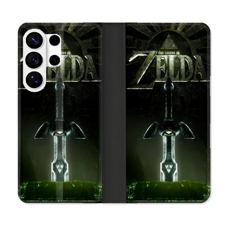 Housse cuir portefeuille Pour Samsung Galaxy S26 Ultra Zelda