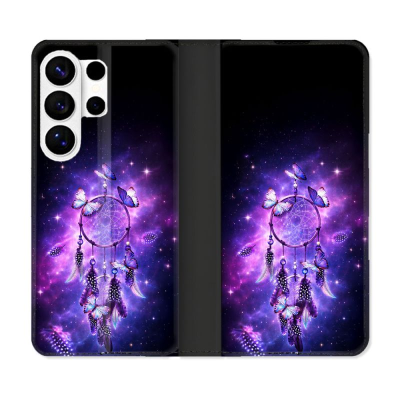 Housse cuir portefeuille Pour Samsung Galaxy S26 Ultra Zen Attrape Reve Papillon 2026