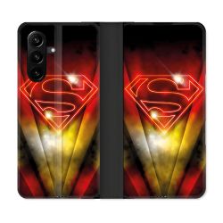 Housse Cuir Portefeuille Pour Samsung Galaxy A57 5G Superman Logo