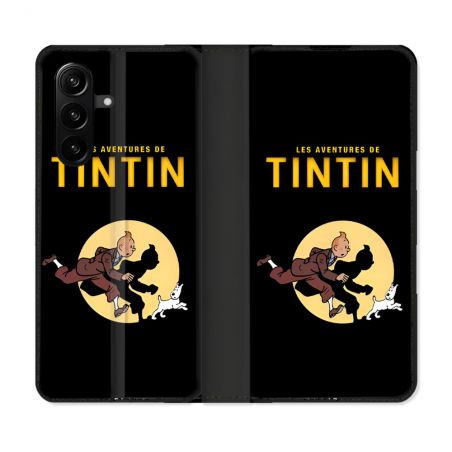 Housse Cuir Portefeuille Pour Samsung Galaxy A57 5G Tintin Classique