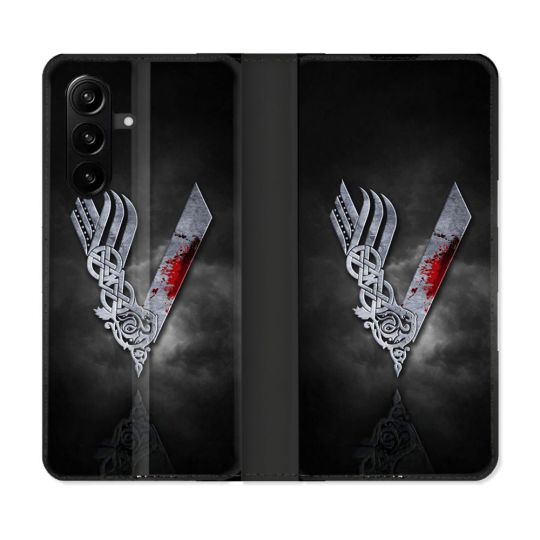 Housse Cuir Portefeuille Pour Samsung Galaxy A57 5G Viking