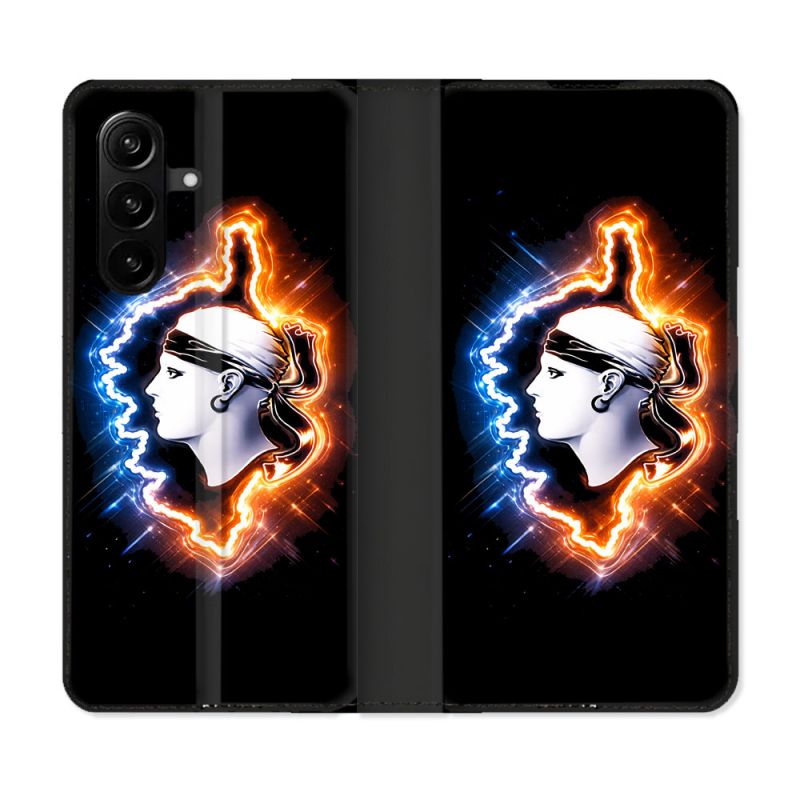 Housse Cuir Portefeuille Pour Samsung Galaxy A57 5G Voyage Corse Brillante