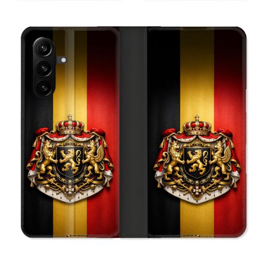 Housse Cuir Portefeuille Pour Samsung Galaxy A57 5G Voyage Drapeau Belgique