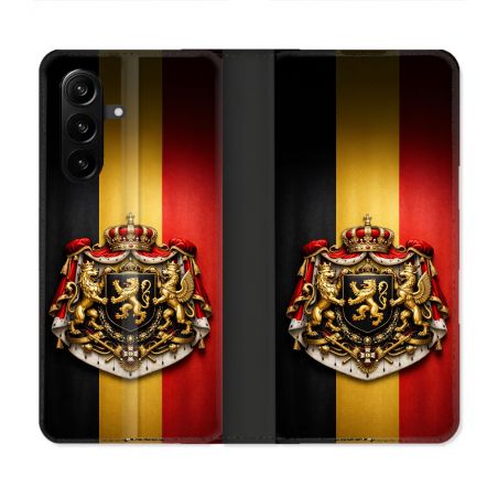 Housse Cuir Portefeuille Pour Samsung Galaxy A57 5G Voyage Drapeau Belgique
