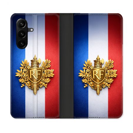 Housse Cuir Portefeuille Pour Samsung Galaxy A57 5G Voyage Drapeau France