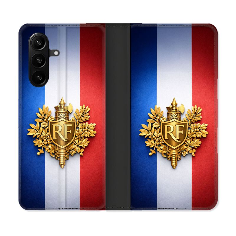 Housse Cuir Portefeuille Pour Samsung Galaxy A57 5G Voyage Drapeau France