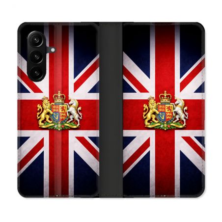 Housse Cuir Portefeuille Pour Samsung Galaxy A57 5G Voyage Drapeau Grande Bretagne UK