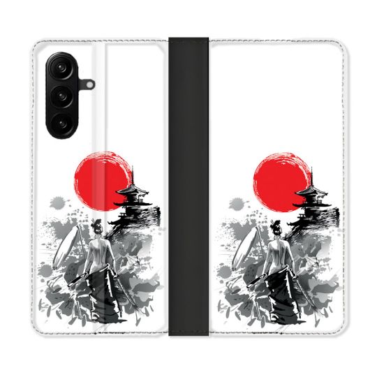 Housse Cuir Portefeuille Pour Samsung Galaxy A57 5G Voyage Japon Femme