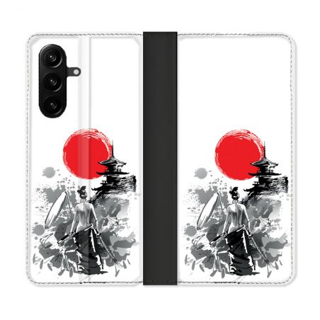 Housse Cuir Portefeuille Pour Samsung Galaxy A57 5G Voyage Japon Femme