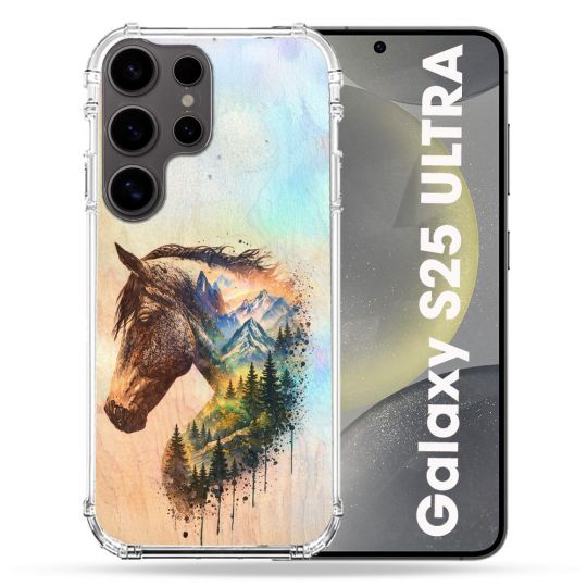 Coque Renforcée Pour Samsung Galaxy S25 ULTRA Animal Cheval Montagne