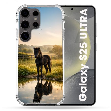 Coque Renforcée Pour Samsung Galaxy S25 ULTRA Animal Cheval Reflet