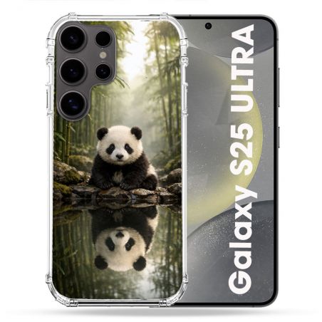 Coque Renforcée Pour Samsung Galaxy S25 ULTRA Animal Panda Reflet