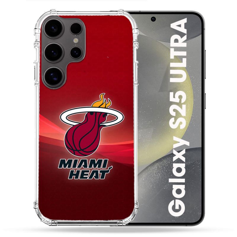 Coque Renforcée Pour Samsung Galaxy S25 ULTRA Basket Miami Heat