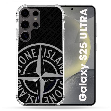 Coque Renforcée Pour Samsung Galaxy S25 ULTRA Stone Island Gris