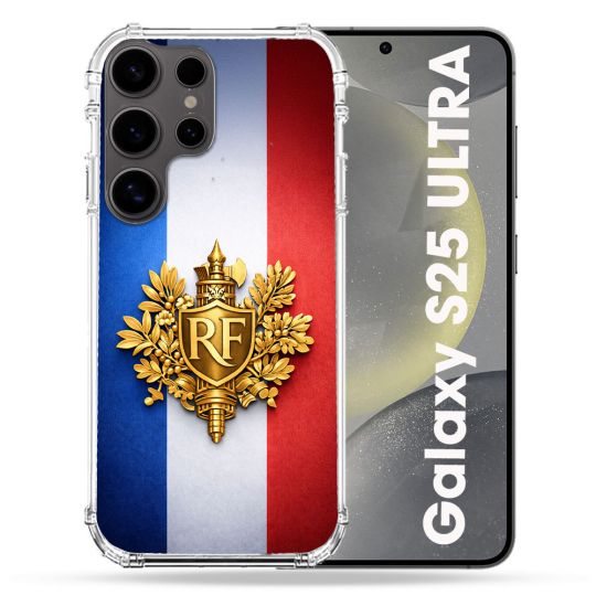 Coque Renforcée Pour Samsung Galaxy S25 ULTRA Voyage Drapeau France