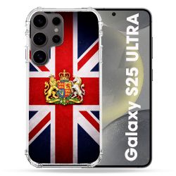 Coque Renforcée Pour Samsung Galaxy S25 ULTRA Voyage Drapeau Grande Bretagne UK