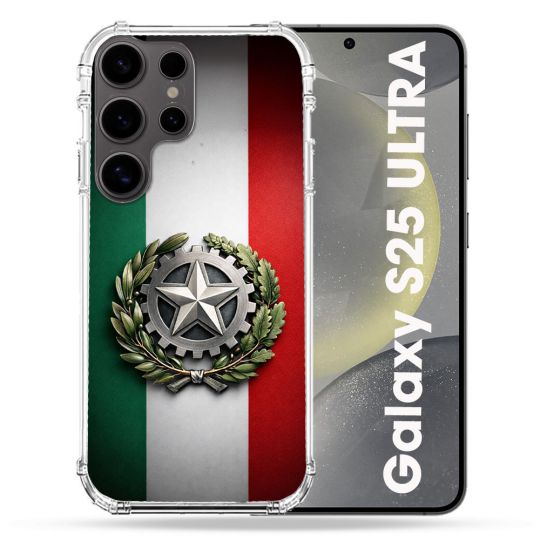 Coque Renforcée Pour Samsung Galaxy S25 ULTRA Voyage Drapeau Italie