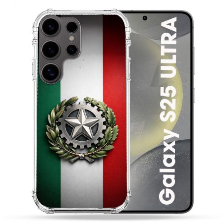 Coque Renforcée Pour Samsung Galaxy S25 ULTRA Voyage Drapeau Italie
