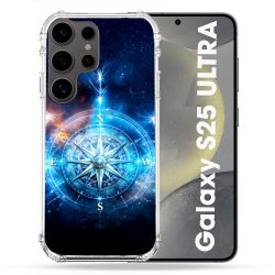 Coque Renforcée Pour Samsung Galaxy S25 ULTRA Voyage Rose des Vents Stellaire