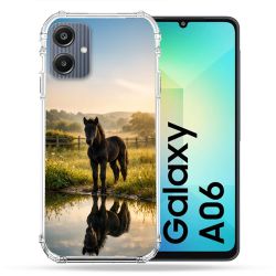 Coque Renforcée Pour Samsung Galaxy A06 Animal Cheval Reflet