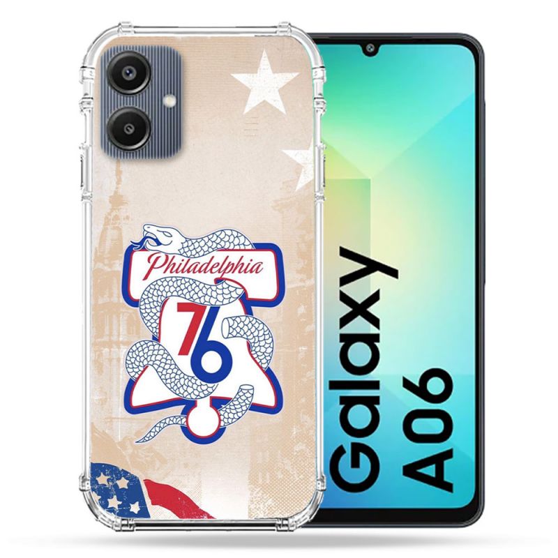 Coque Renforcée Pour Samsung Galaxy A06 Basket Philadelphia 76ers