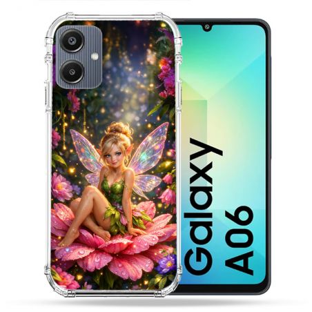 Coque Renforcée Pour Samsung Galaxy A06 Fantastique Fee Fleur