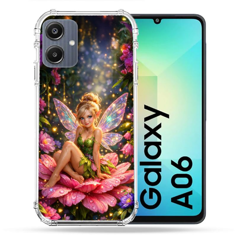 Coque Renforcée Pour Samsung Galaxy A06 Fantastique Fee Fleur